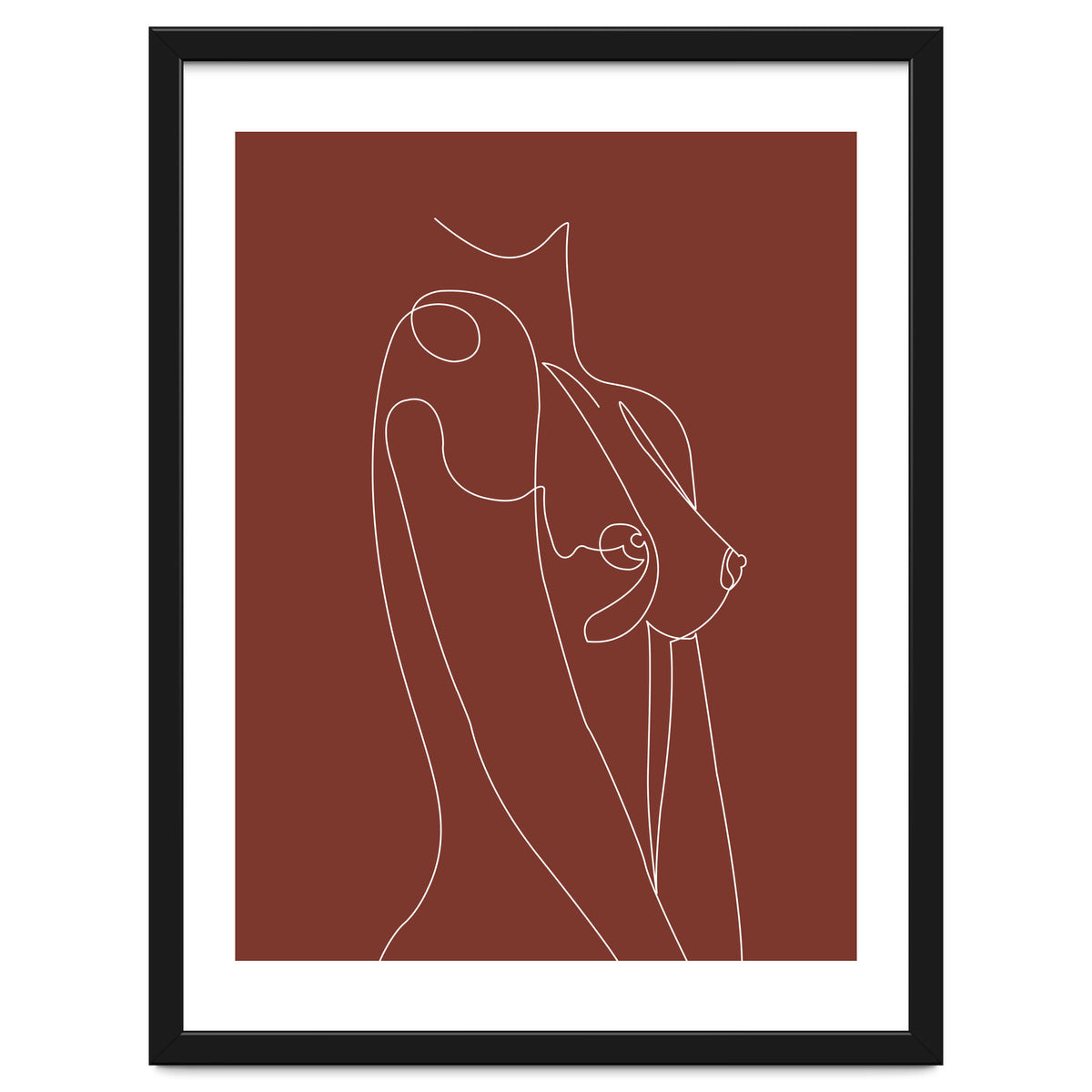 Female chest line-brown