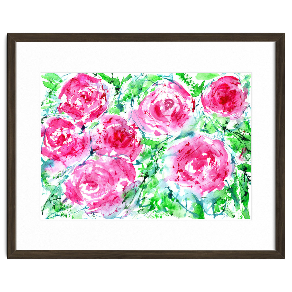 Blooming bouquet || watercolor roses