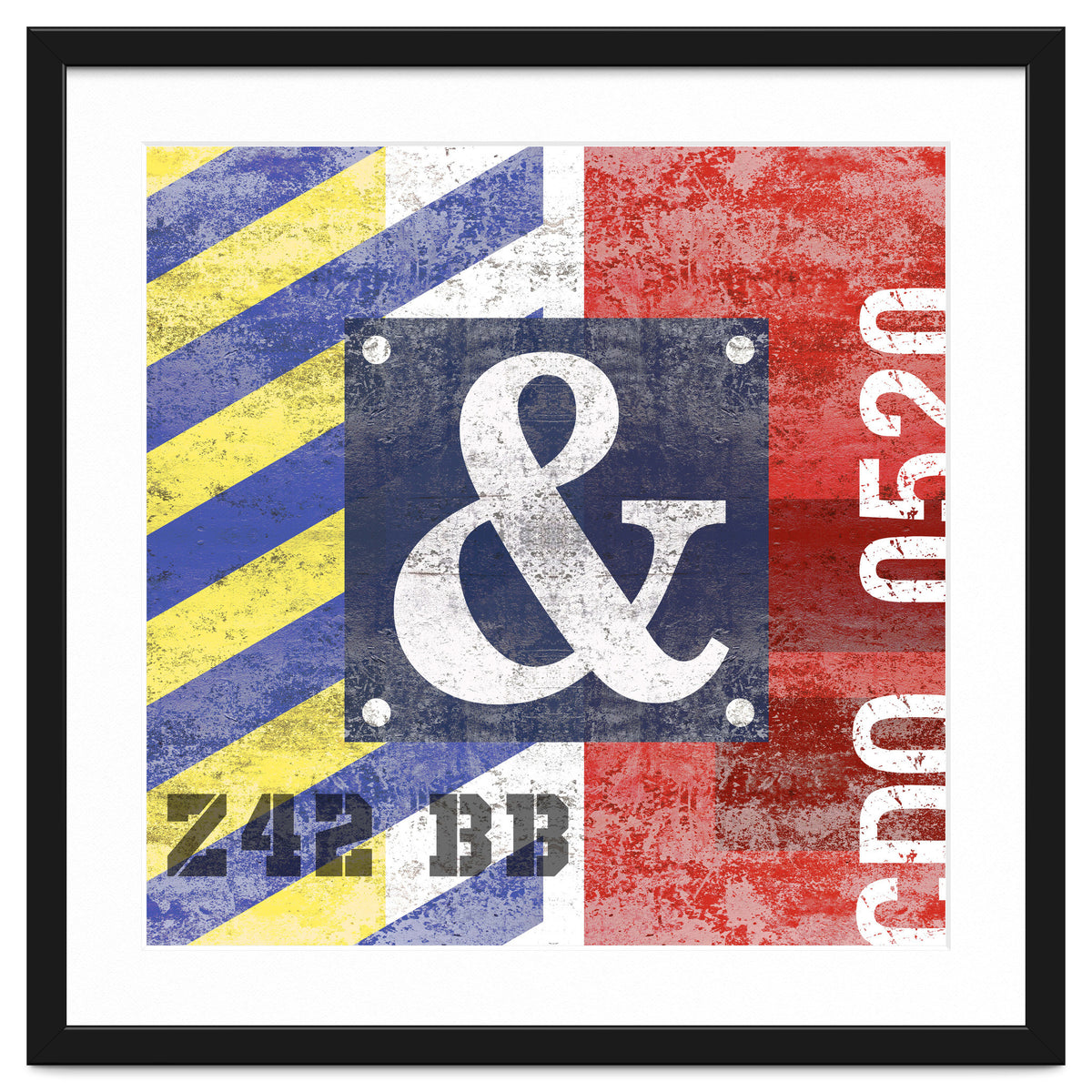 Blue Ampersand Industrial Abstract