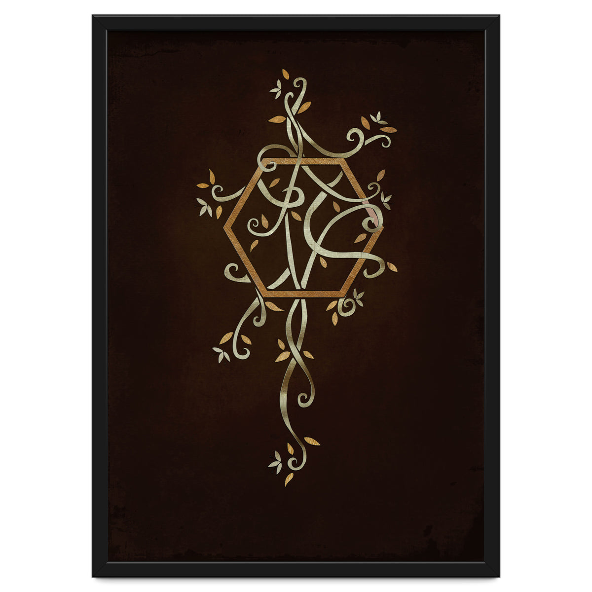 Flowering golden hexagon