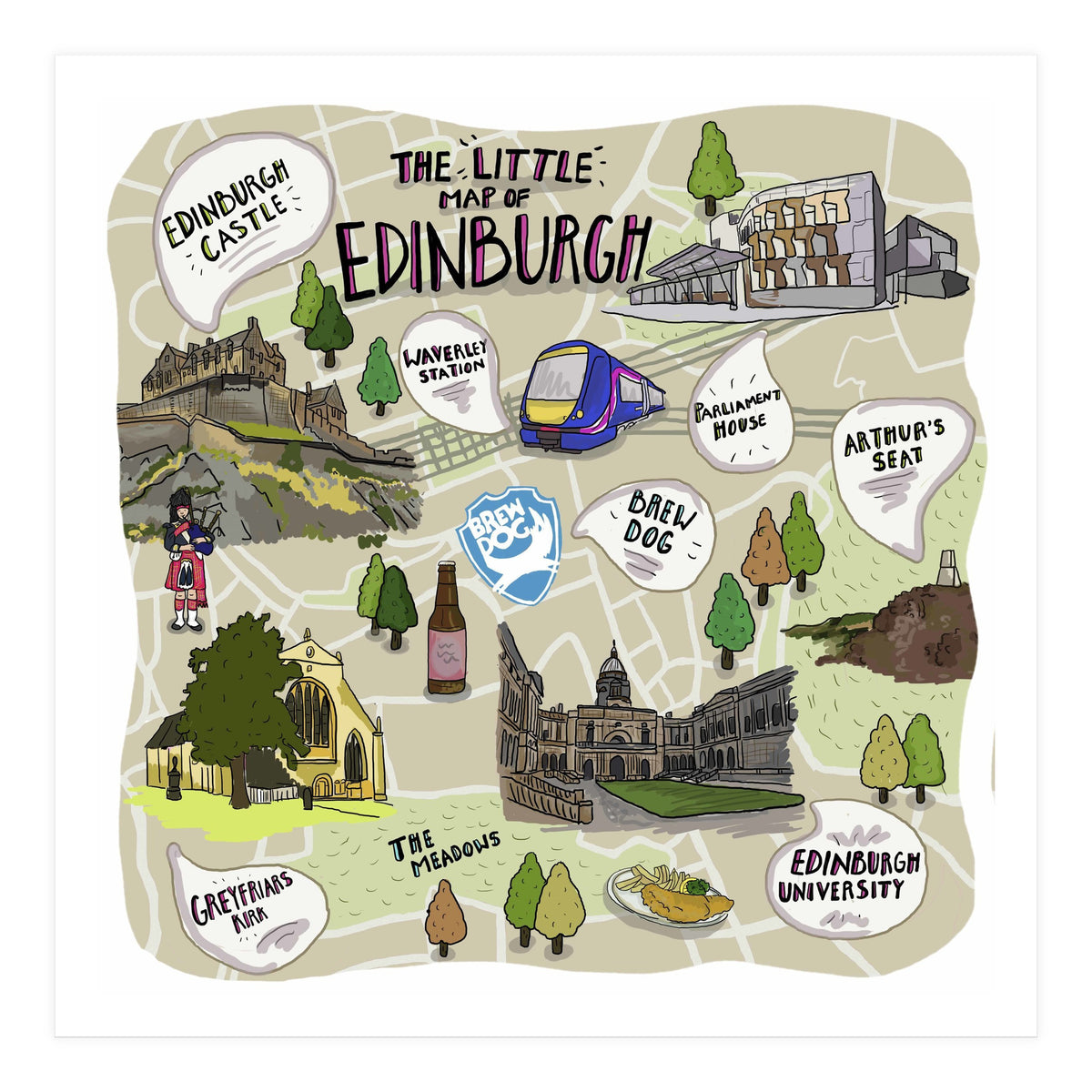 The Little Map of Edinburgh (Print Only)