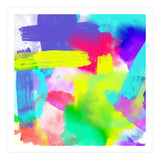 Abstract Stripes Neon Artistic Watercolor Pattern (Print Only) thumbnail