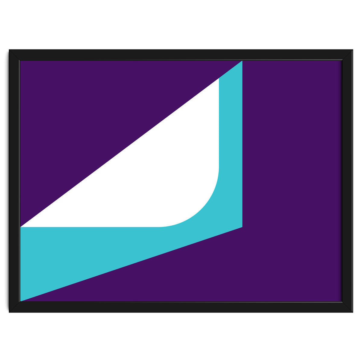 Geometric Shapes No. 22 - teal & purple