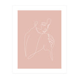Sleep woman line pink (Print Only) thumbnail