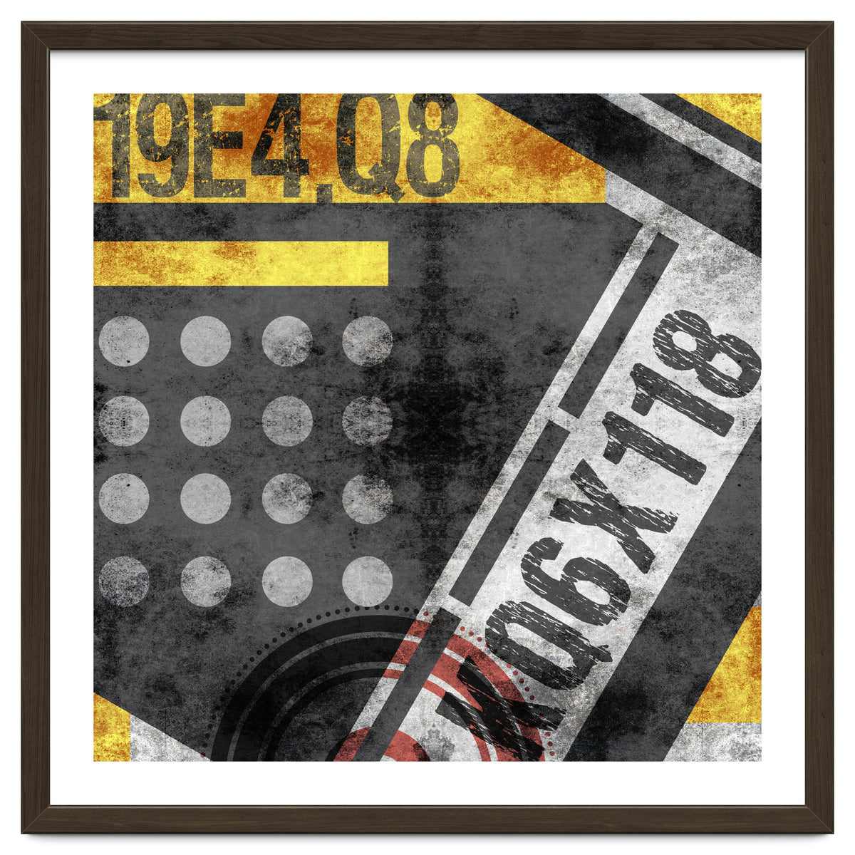 Abstract Industrial Black And Yellow