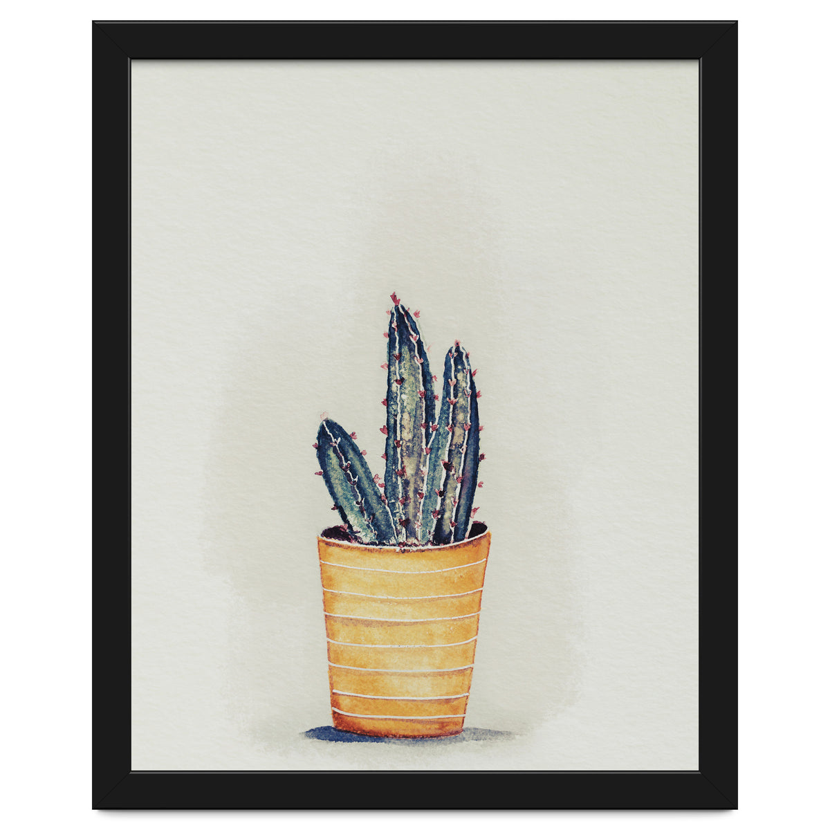 Cactus in yellow pot