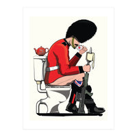 British Army Soldier on the Toilet, funny bathroom humour. (Print Only)