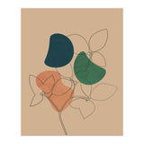 Boho Line Art Drawing Plant Earthy Tones (Print Only) thumbnail