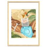 Keep Palm & Carry On Wall Art | Tropical Beach Bikini Fashion Travel Chai thumbnail