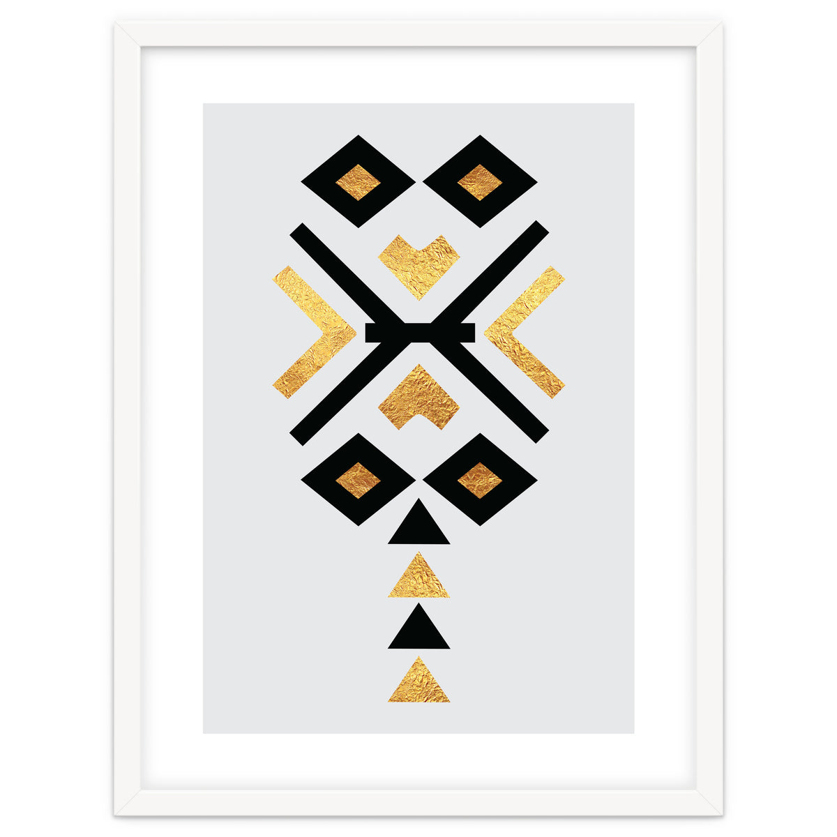 Gold And Black Abstract Tribal