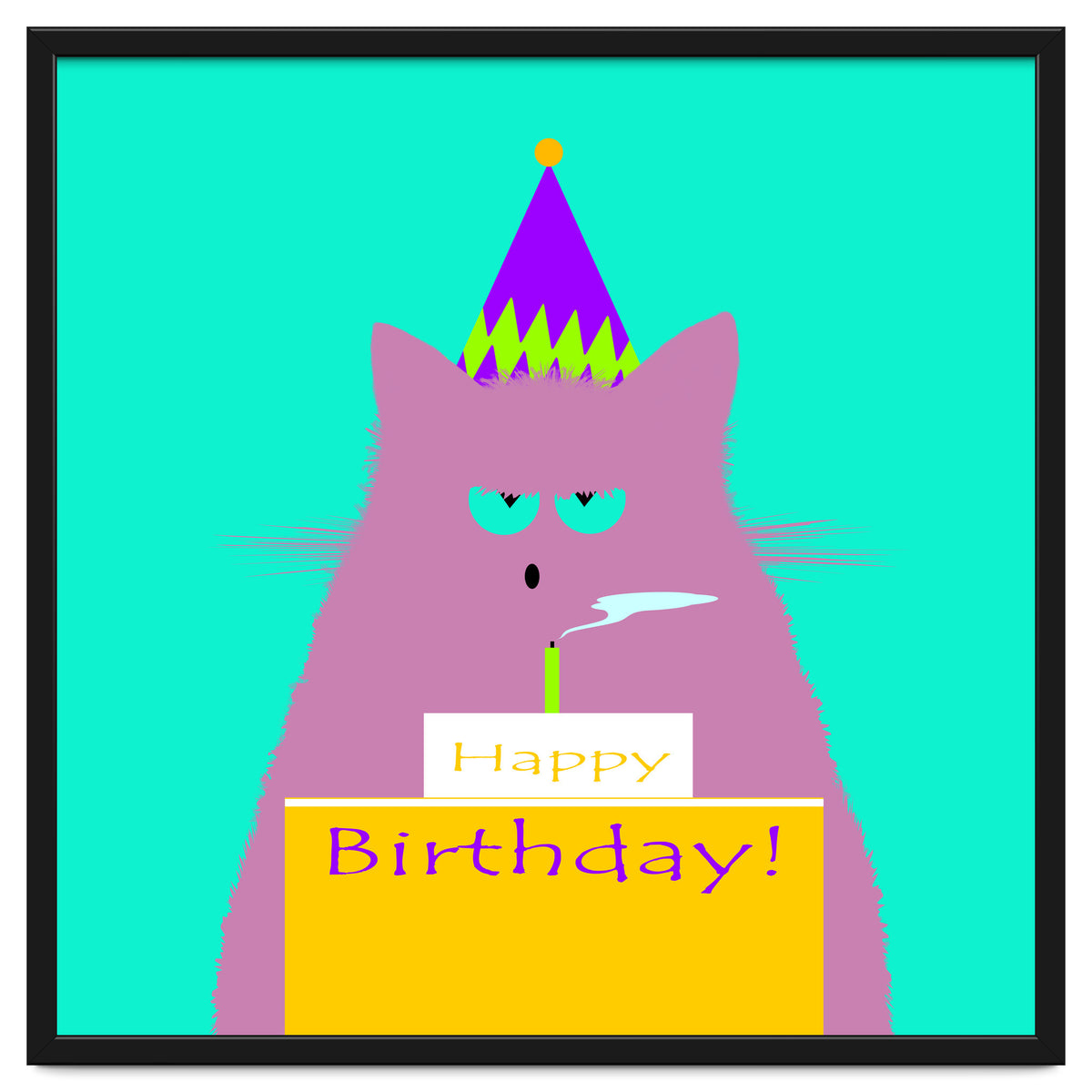 Birthday Lilac Cat