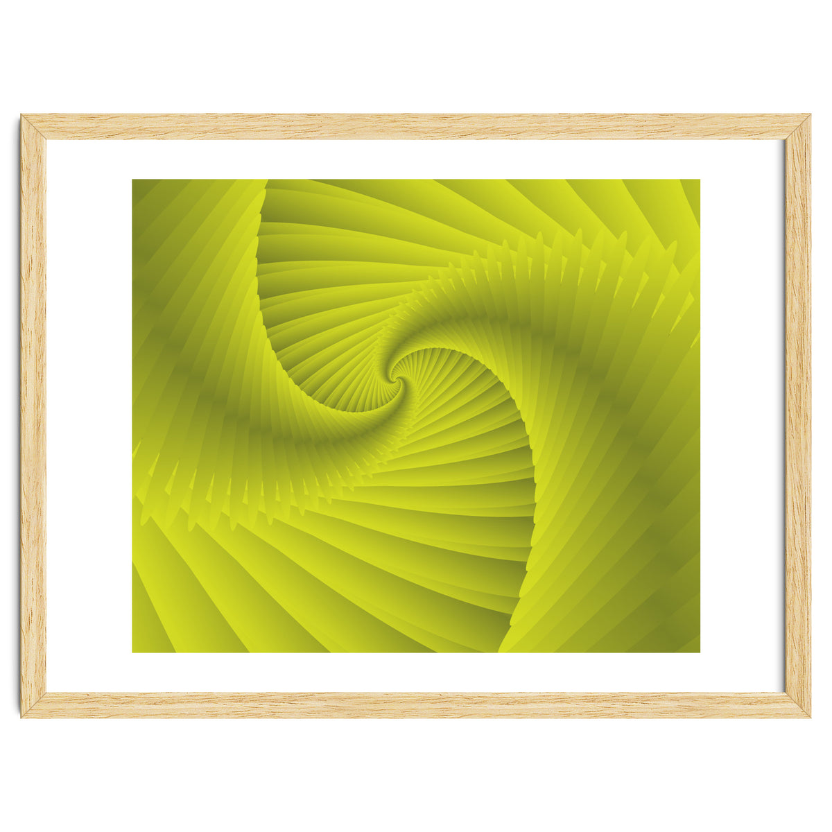 Spiral Fractal Green Art
