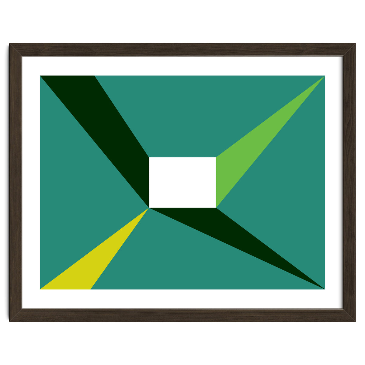 Geometric Shapes No. 27 - green, yellow & lime