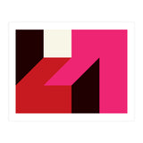 Geometric Shapes No. 62 - red, magenta & black (Print Only) thumbnail