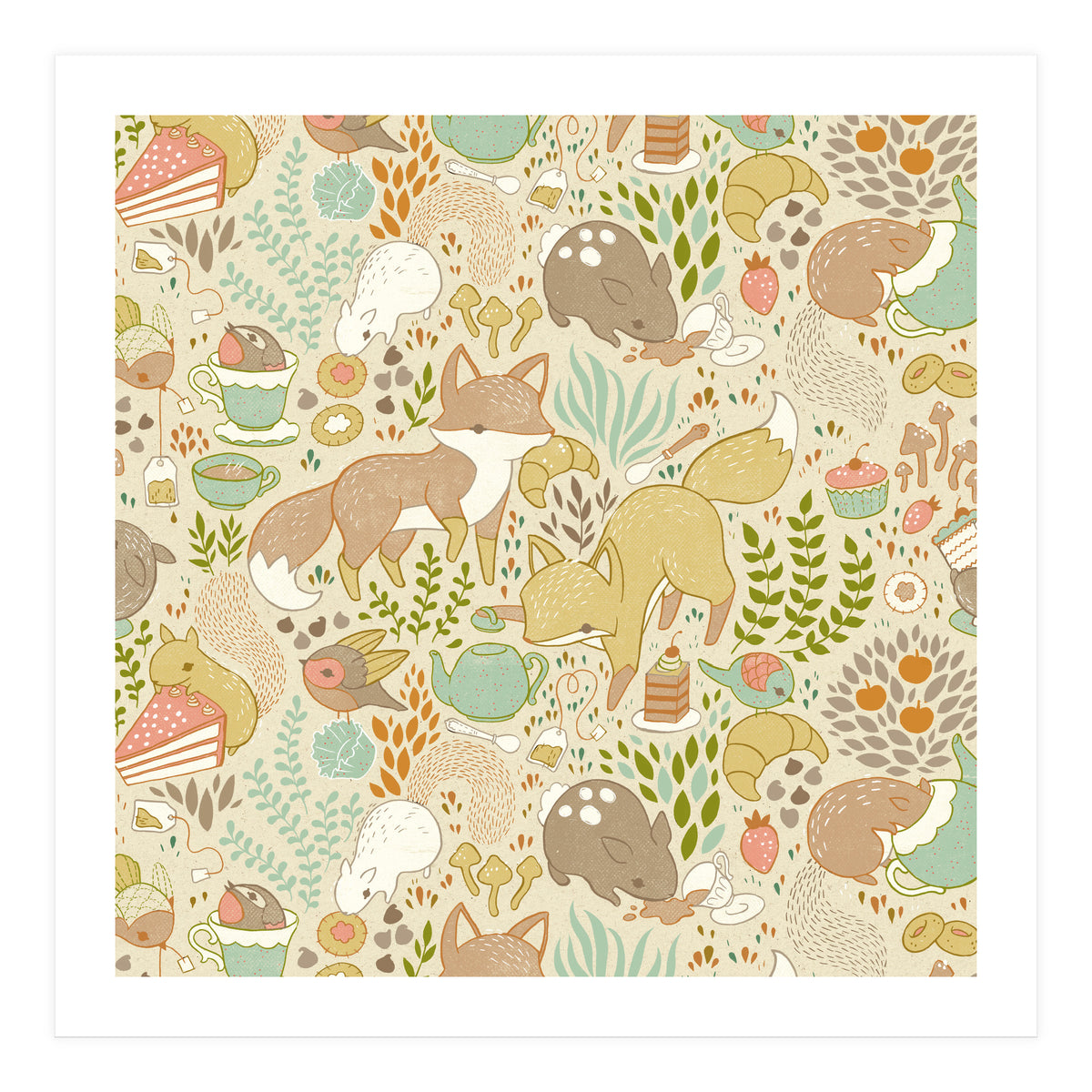 Animals Tea Party (Print Only)