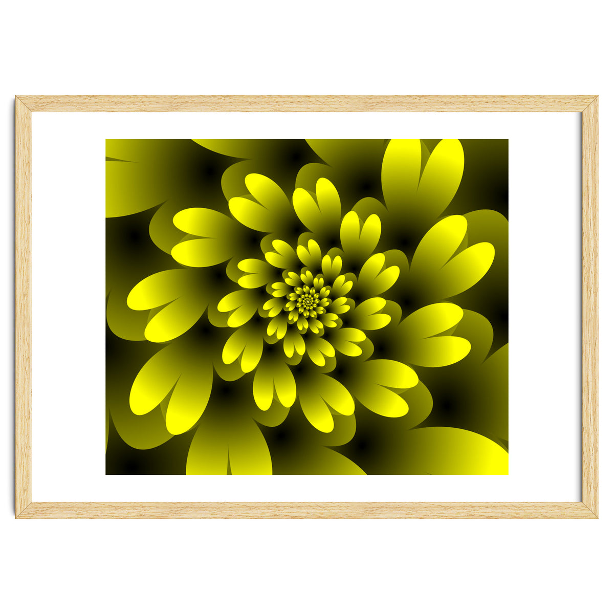 Yellow Floral Satin Wallpaper