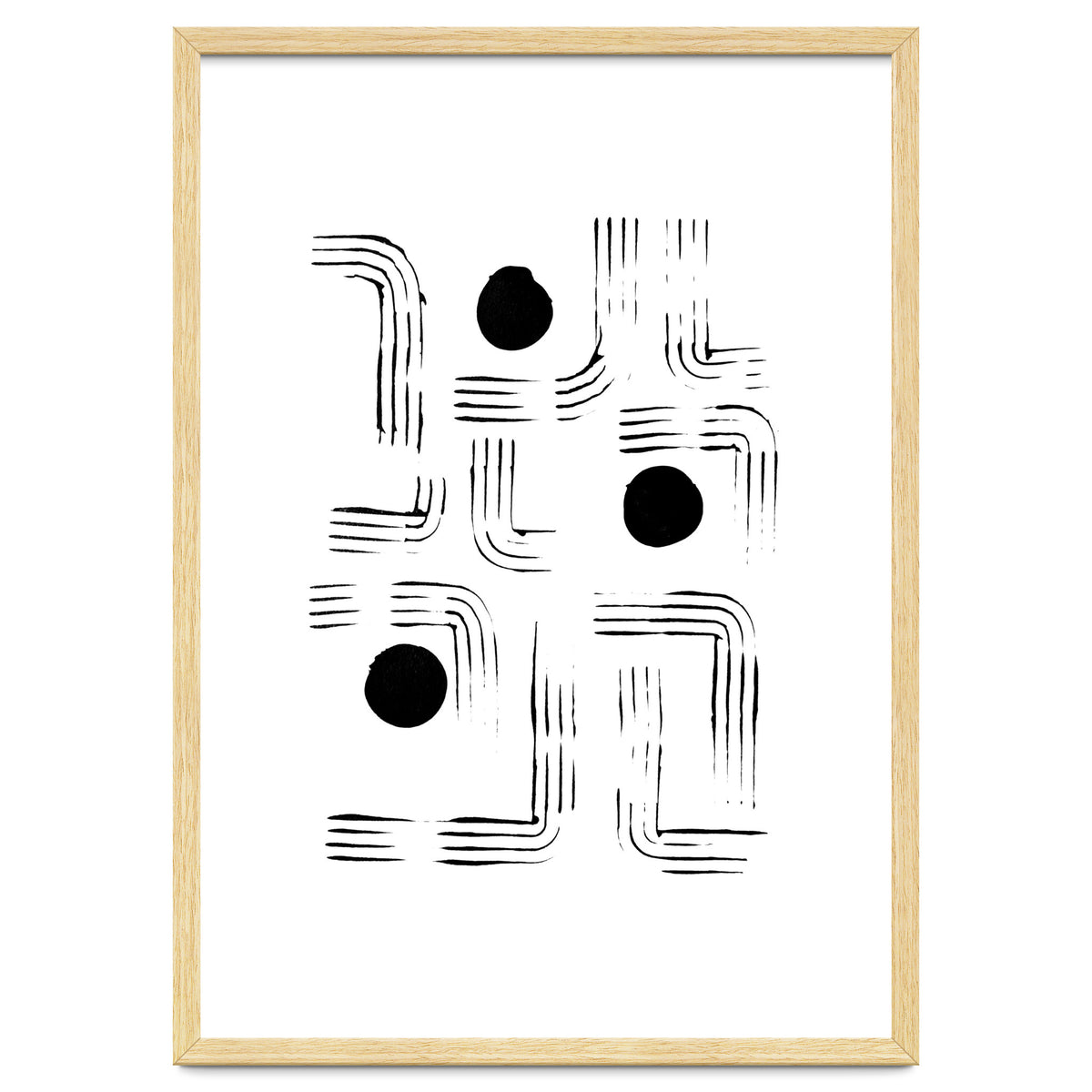 Mid-Century Modern Monochrome Print #1