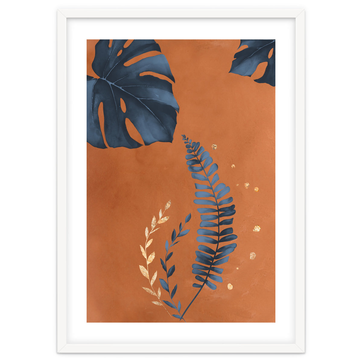 Monstera Leaf Terracotta