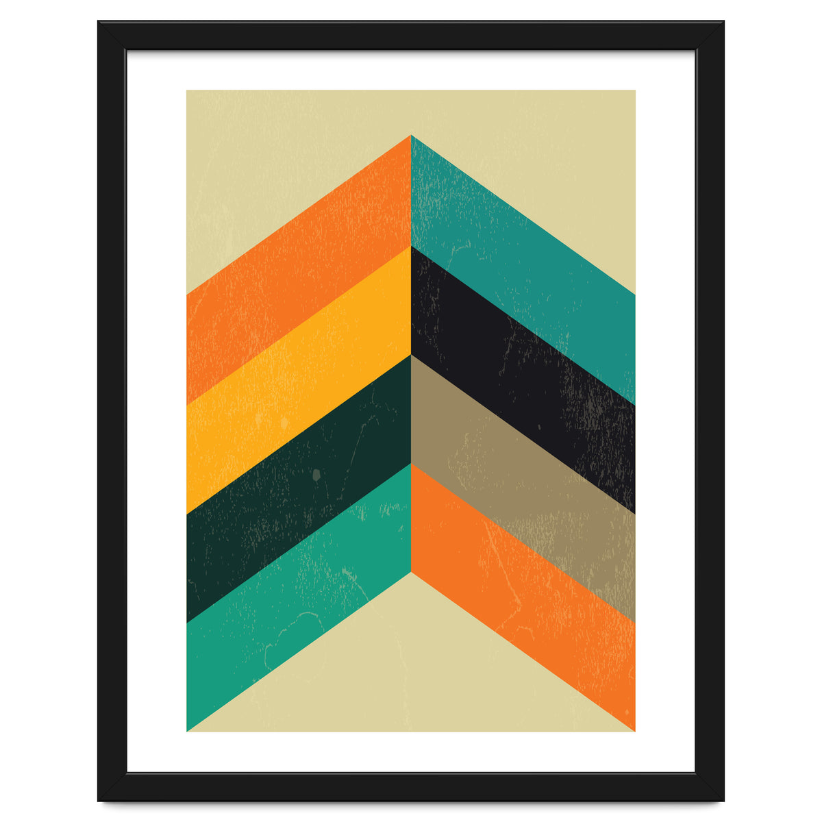 Mid Century Chevron Retro Pop Art