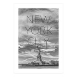 NYC Statue of Liberty | Text & Skyline (Print Only) thumbnail