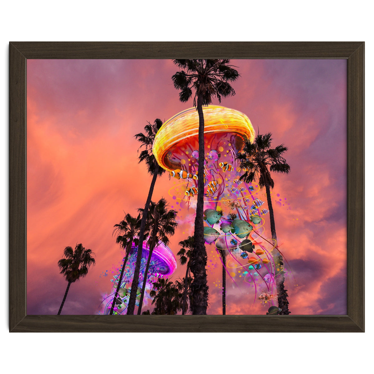 Electric Jellyfish in Palm Trees