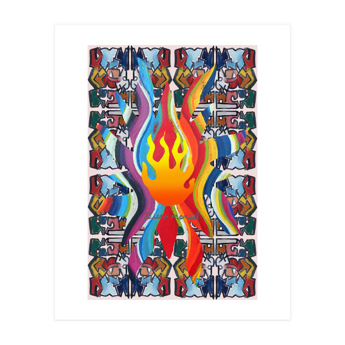 Fuego Y Graffiti 45 (Print Only)