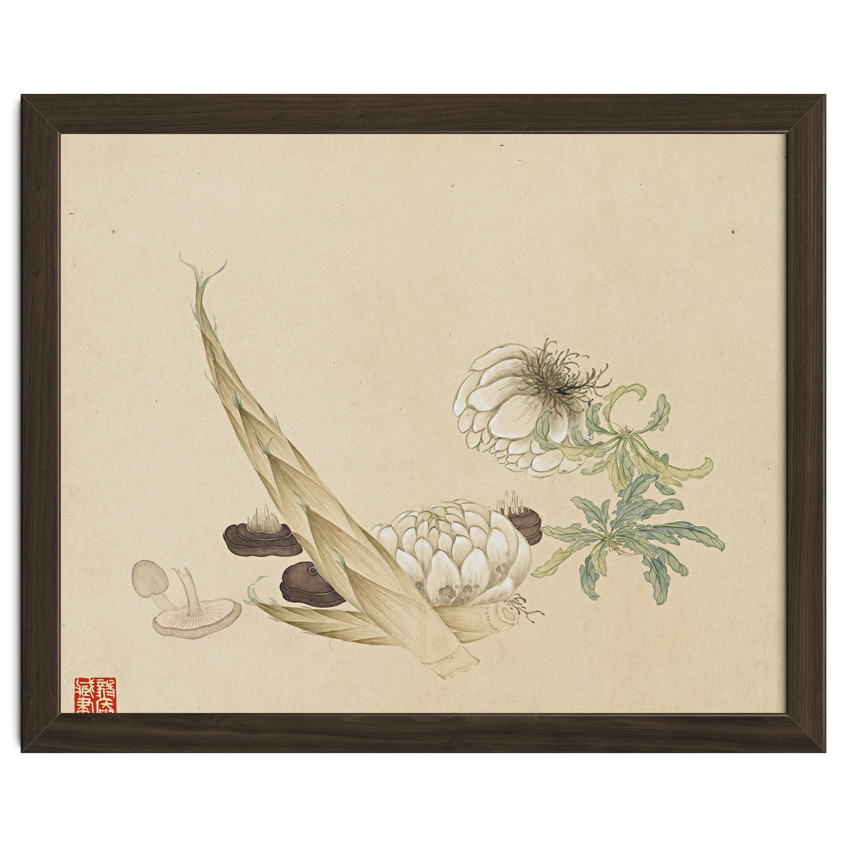 Wang Chengyu ~flowers, Vegetables, Lilies, Bamboo Shoots, Leaves, Mushrooms, Vegetables