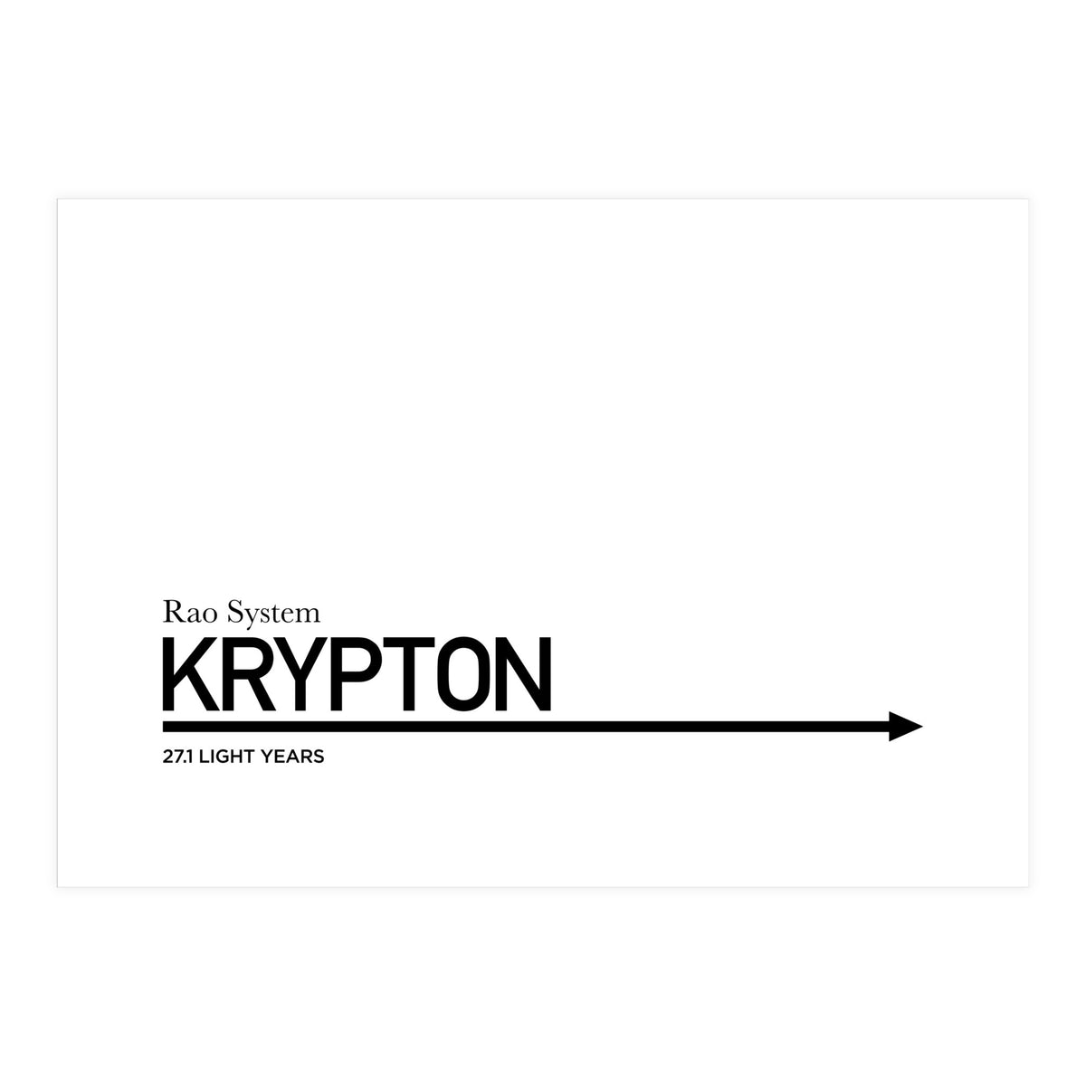 TO KRYPTON (Print Only)