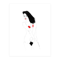Untitled #19 - Nude in black and red (Print Only)
