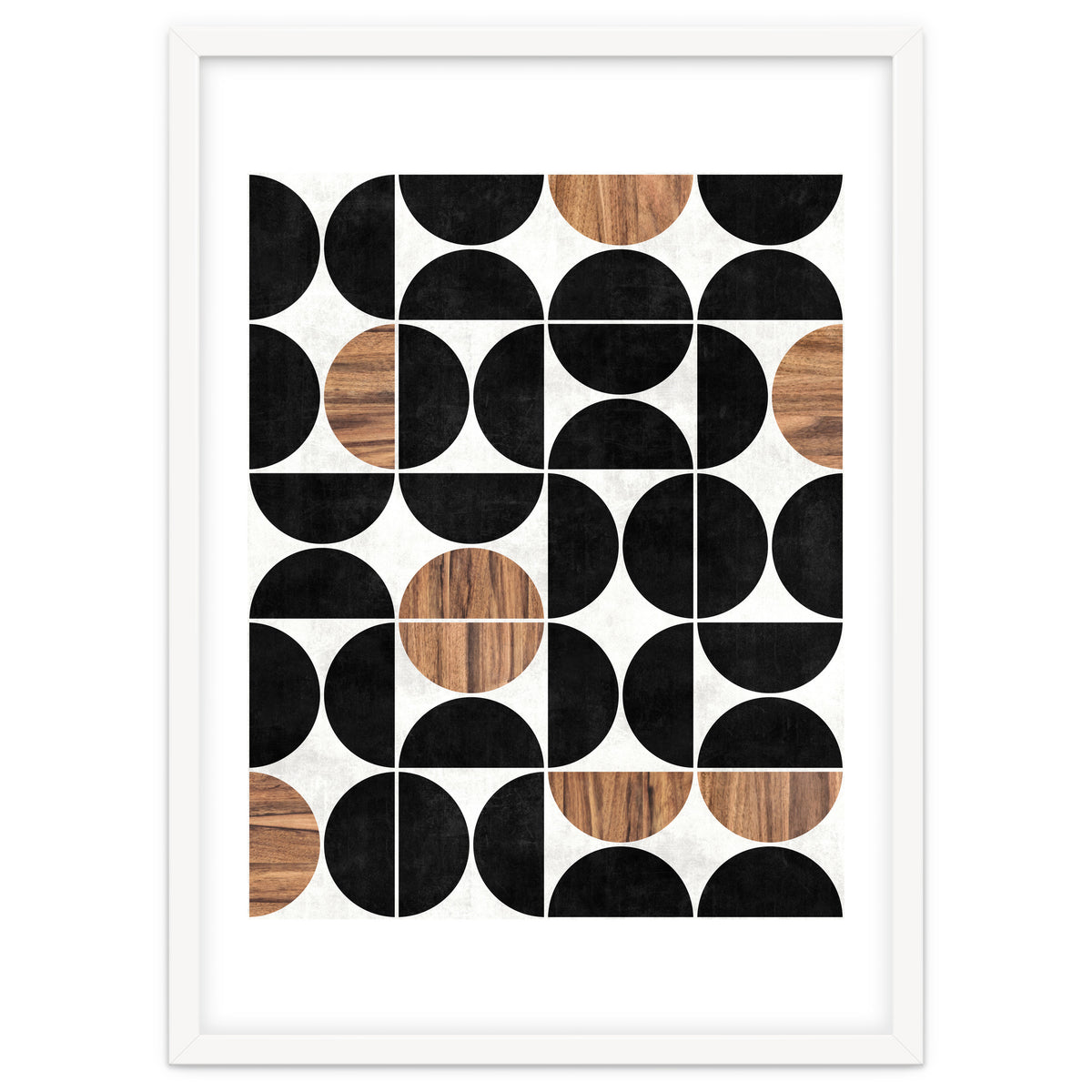Mid-Century Modern Pattern No.1 - Concrete and Wood