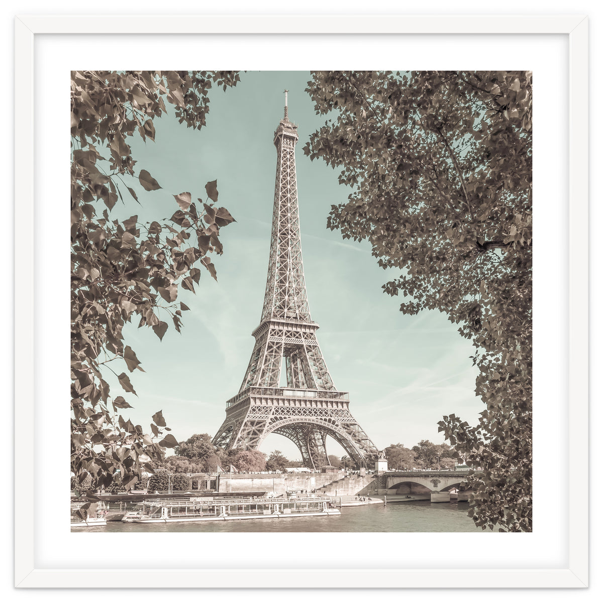PARIS Eiffel Tower & River Seine | urban vintage style