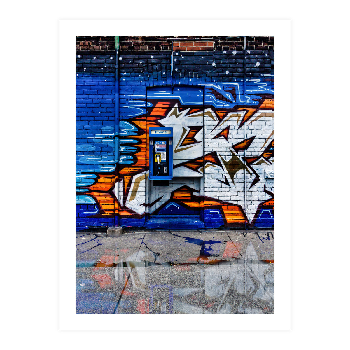 Phone Booth No 12 Color Version Reflection (Print Only)