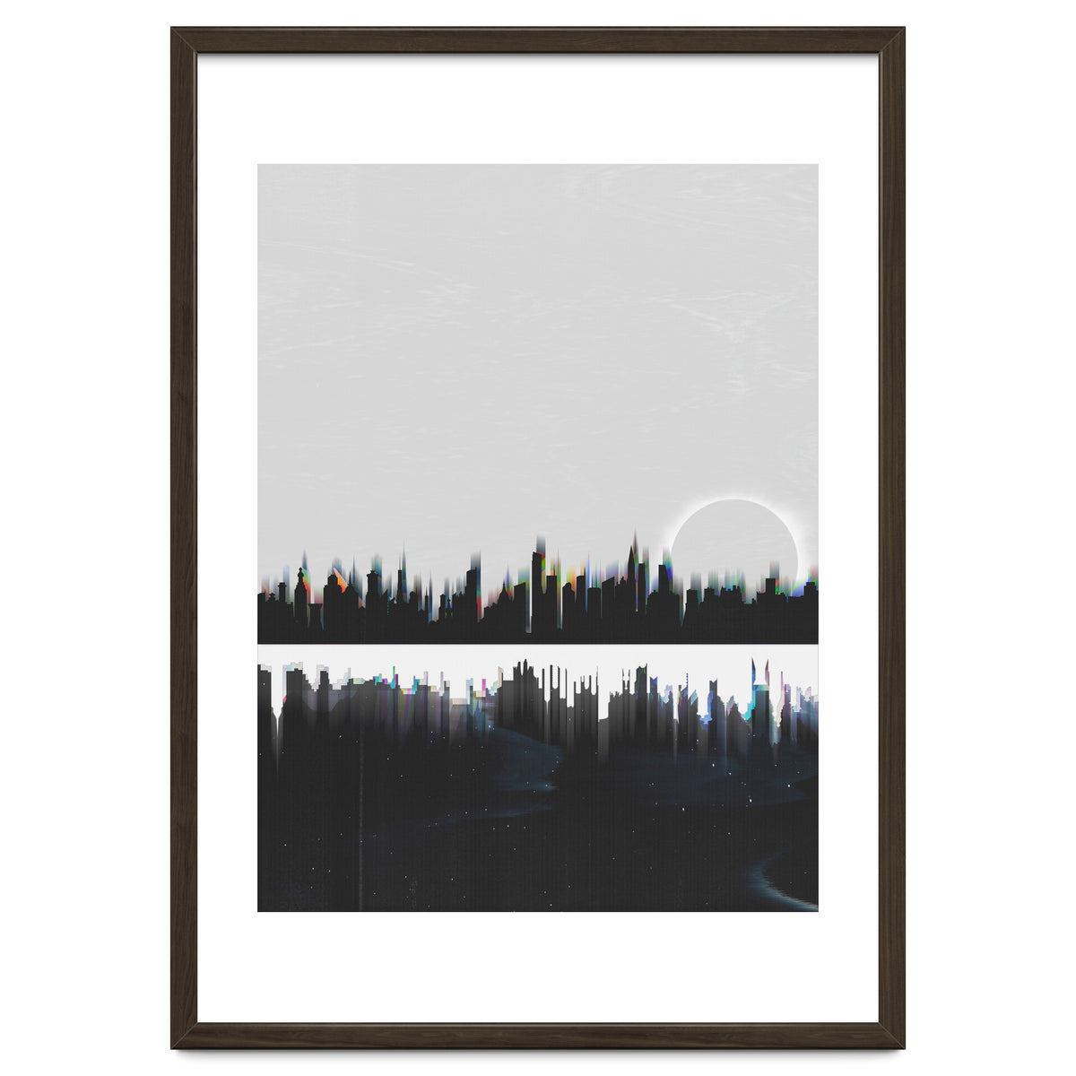 Black and white city