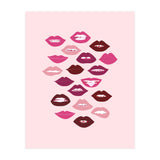 Lips Dark on Pink Background (Print Only) thumbnail