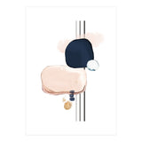 Abstract Study Blush and Navy Blue II (Print Only) thumbnail
