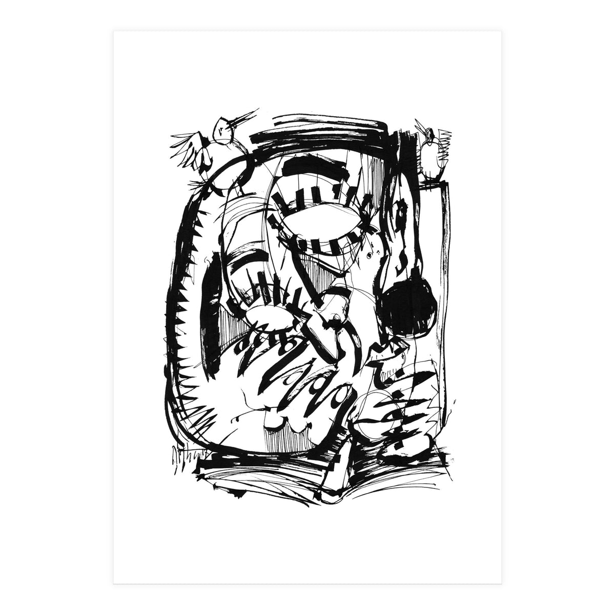 The Scholar - b&w (Print Only)