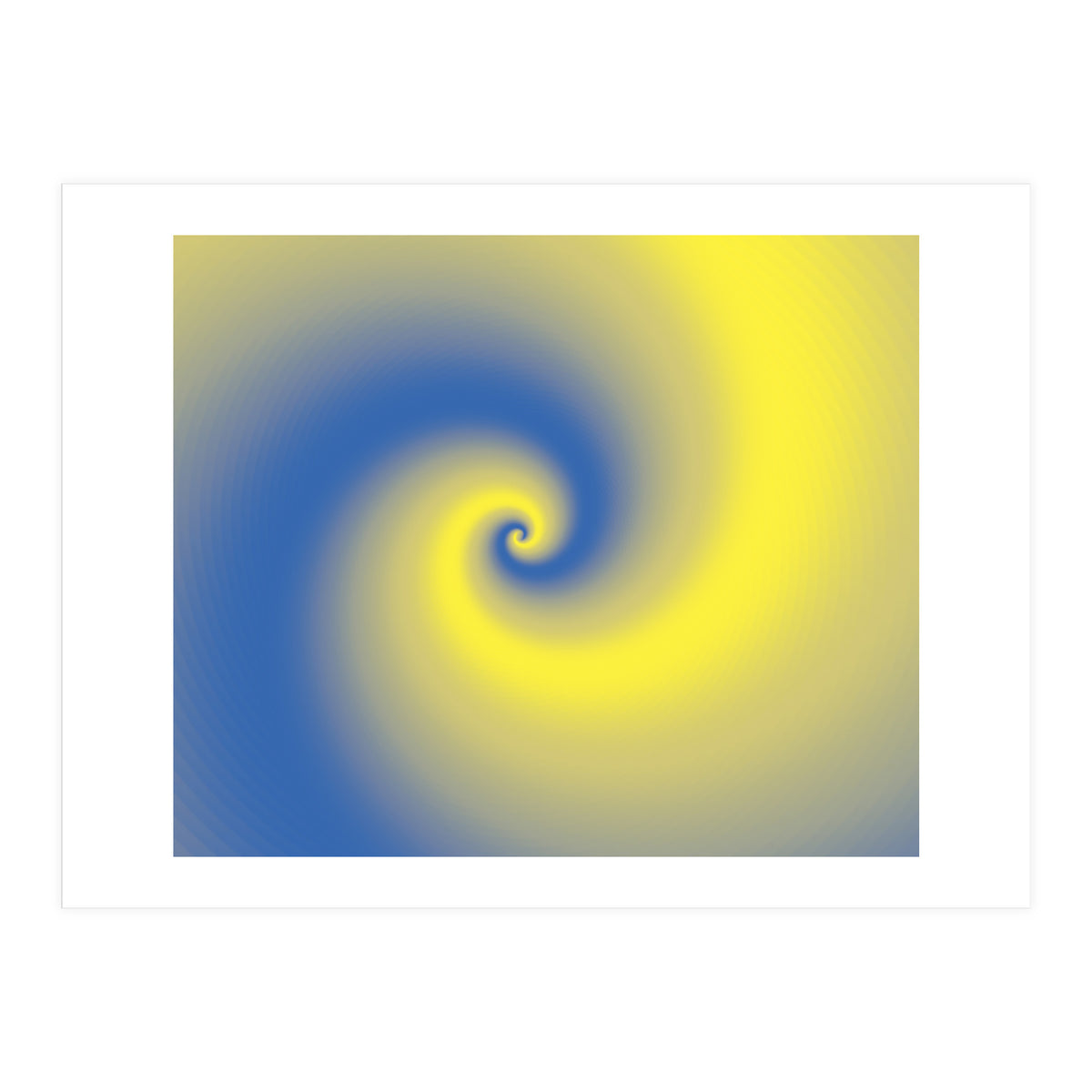 Yellow & Blue Abstract  (Print Only)