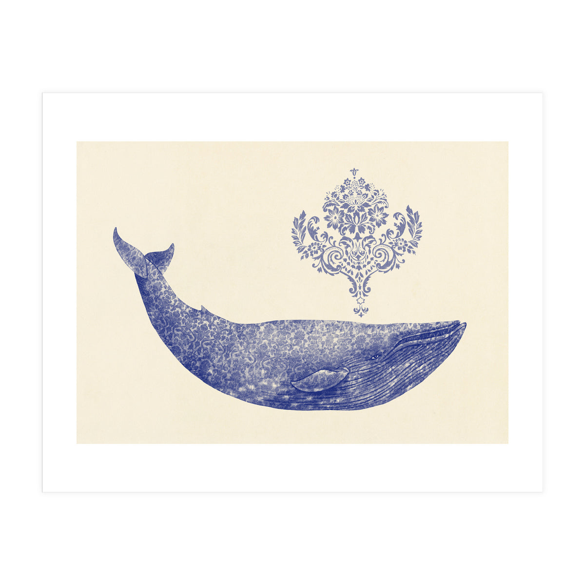 Damask Whale (Print Only)