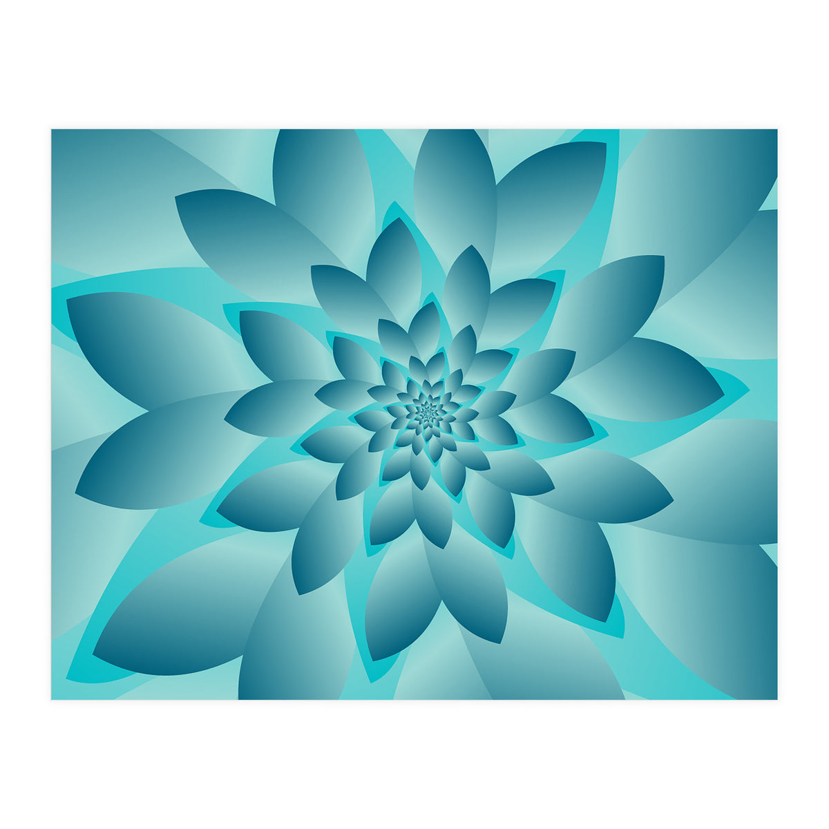 Abstract Modern Optical Illusion Floral Design Art (Print Only)
