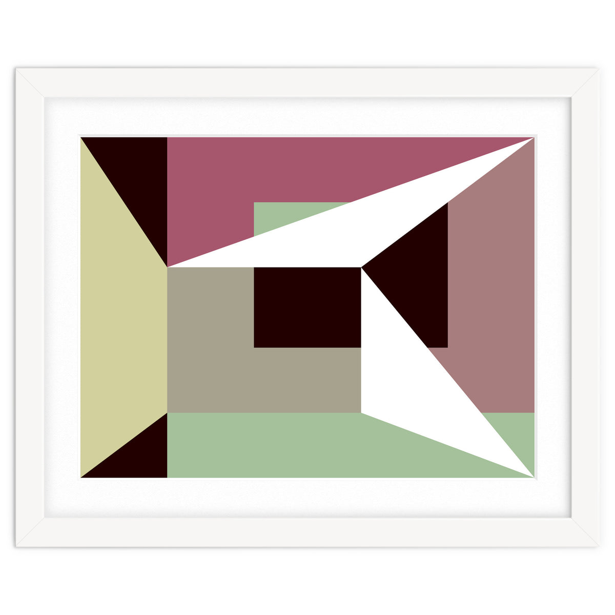 Geometric Shapes No. 26 - green & purple