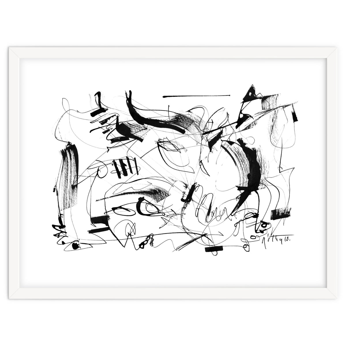 Crushed by a Bull - b&w