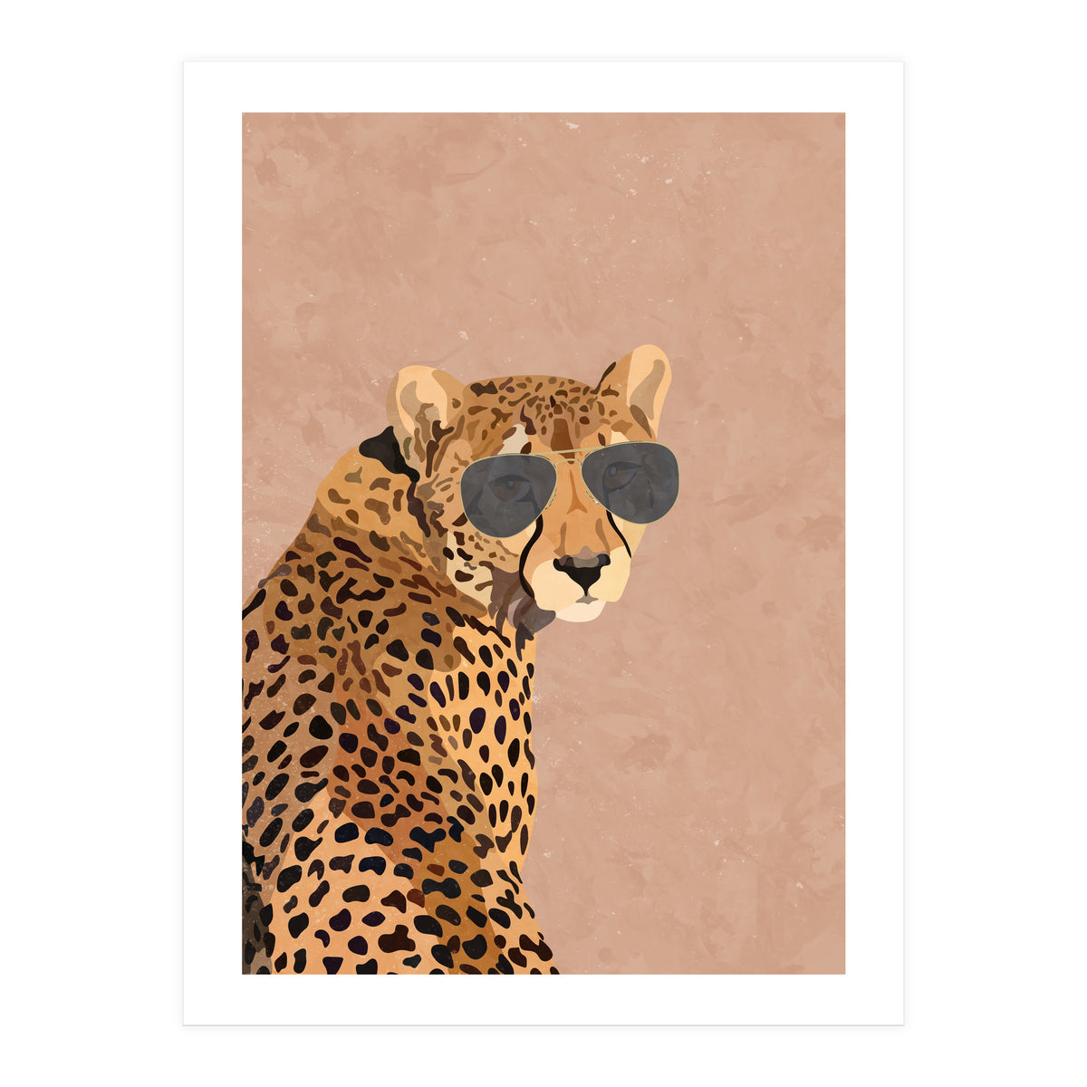 Cool Cheetah Beige and Brown (Print Only)
