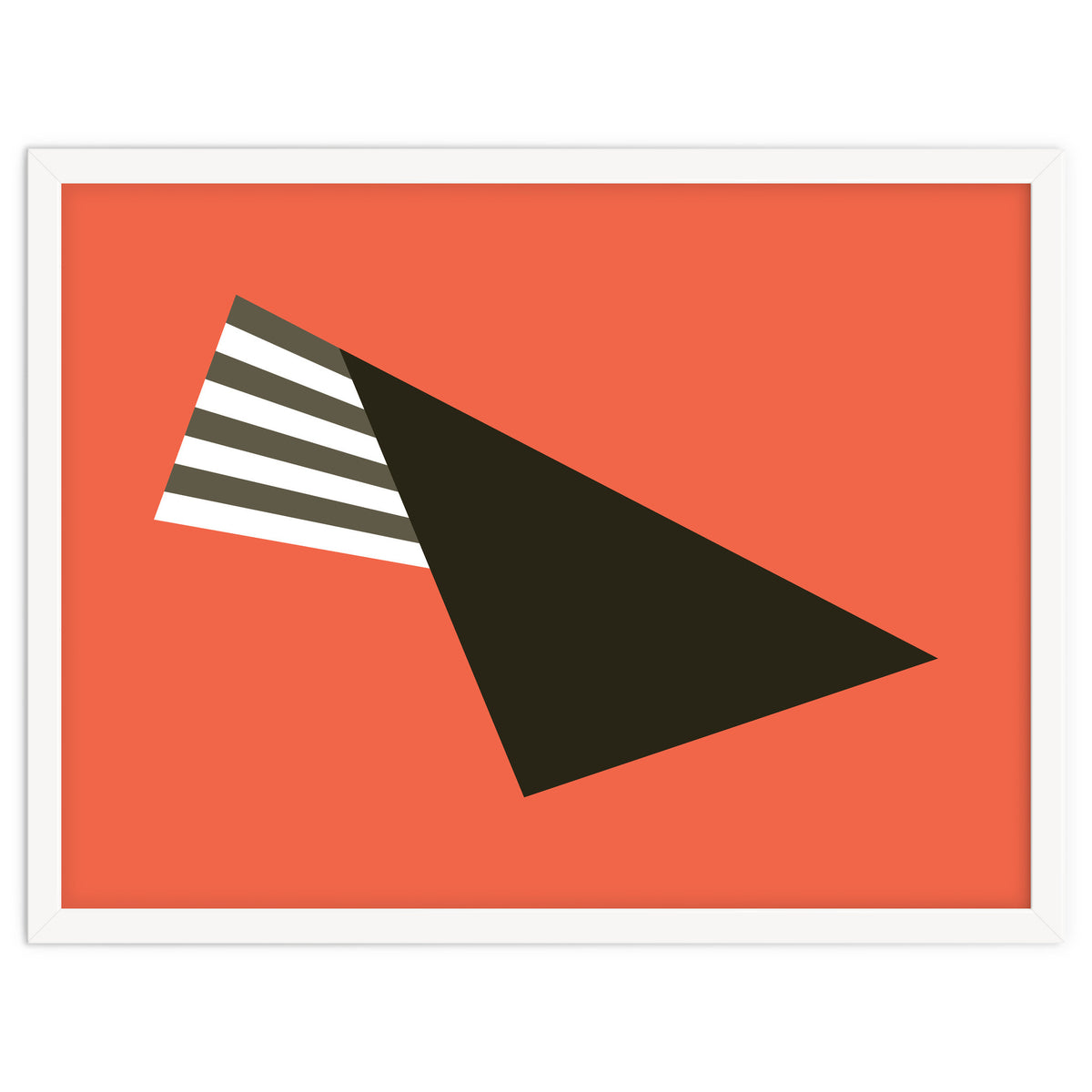 Geometric Shapes No. 75 - pink & stripes