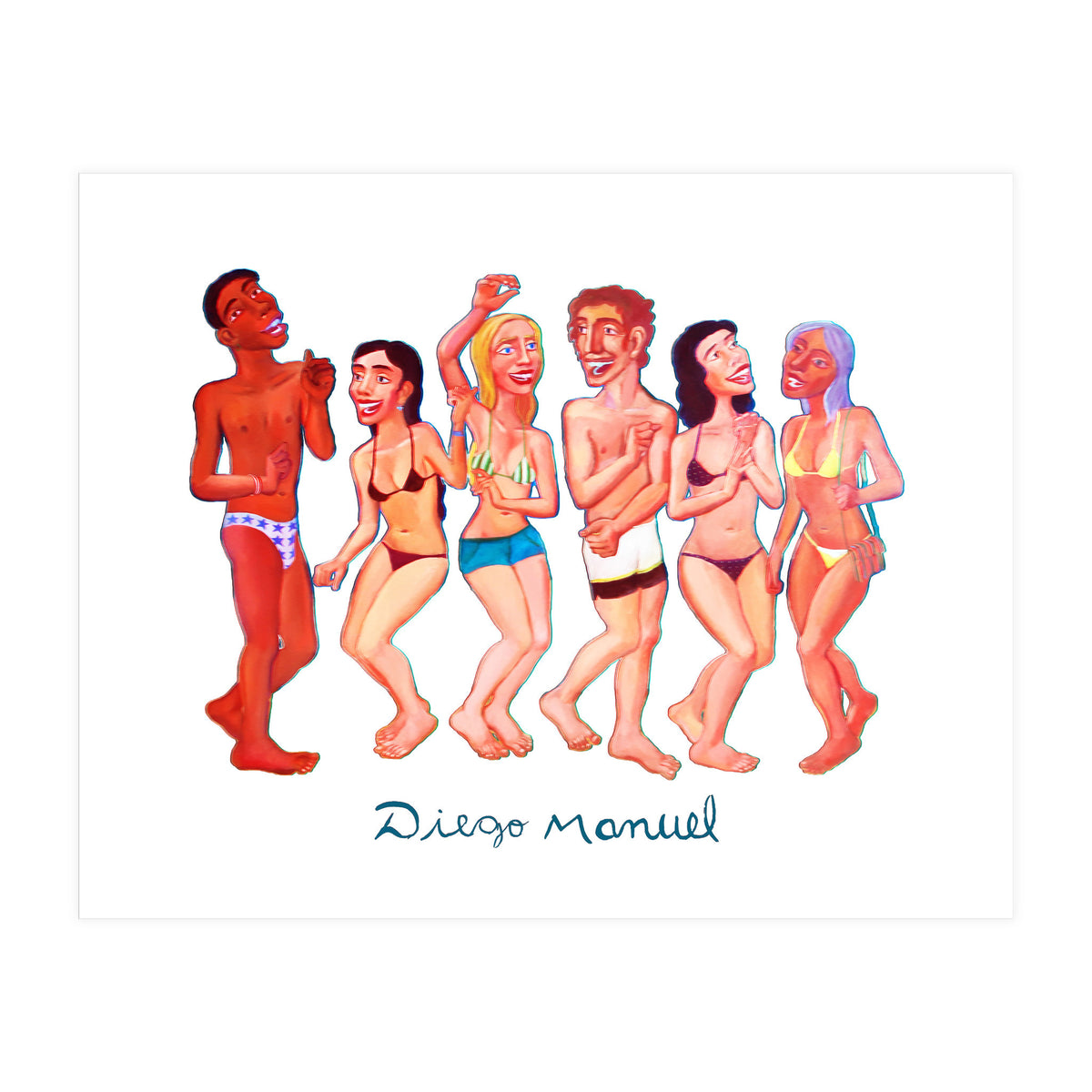 Fiesta En La Playa 4 3d 4 (Print Only)