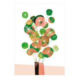 Pilea In Green And Coral (Print Only) thumbnail