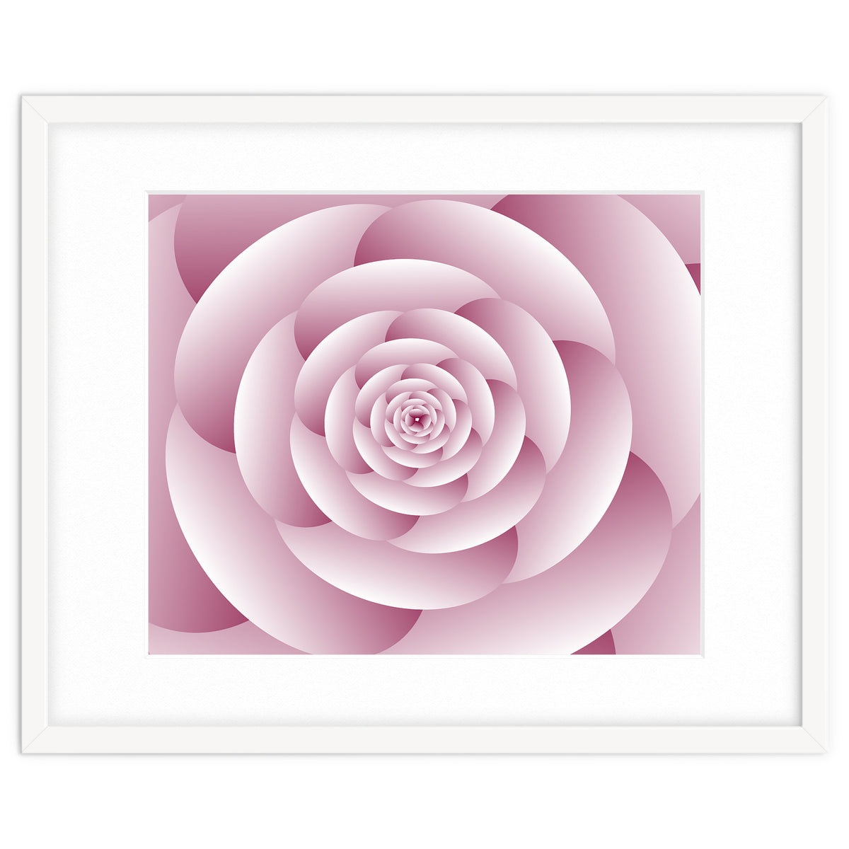 Abstract Rose Spiral 3D Art