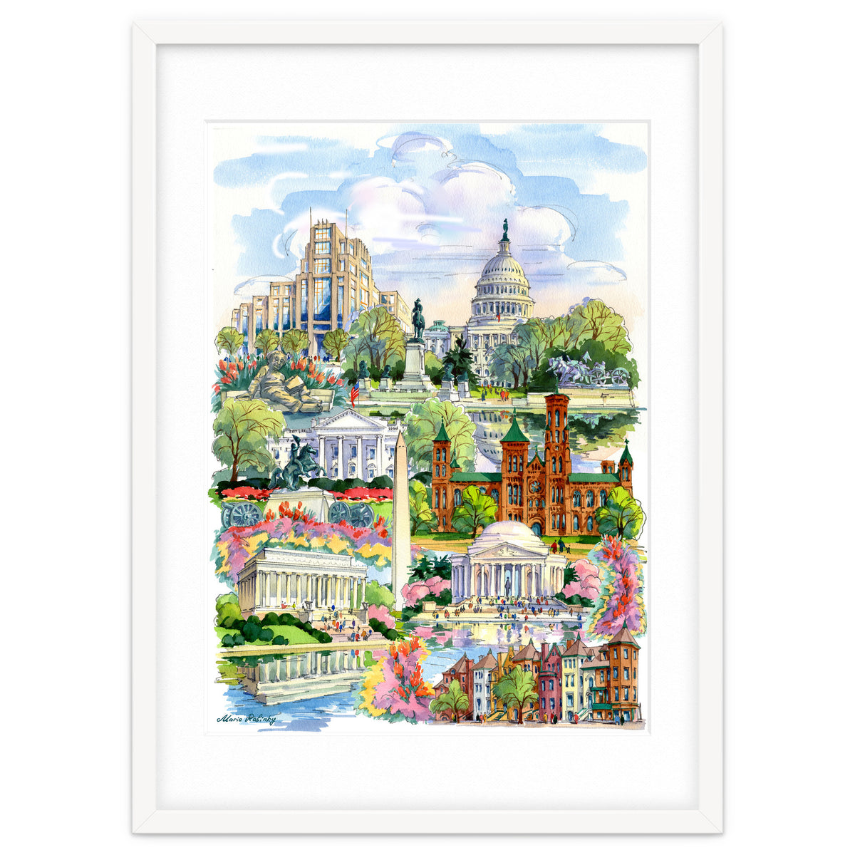 Washington District of Columbia Illustration