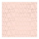 Modern Rose Gold Geometric Thin Triangles Blush Pink Abstract Pattern (Print Only) thumbnail