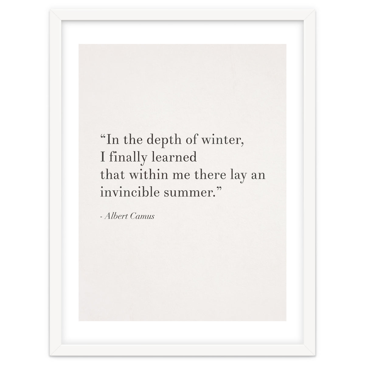 An Invincible Summer By Camus, White