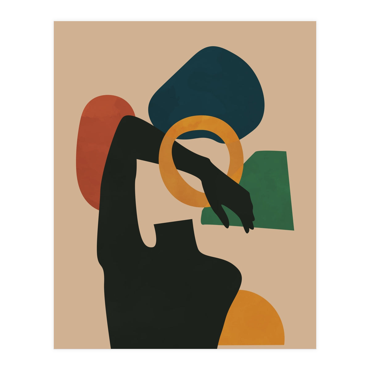 Abstract Body Mind Modern Mid Century (Print Only)